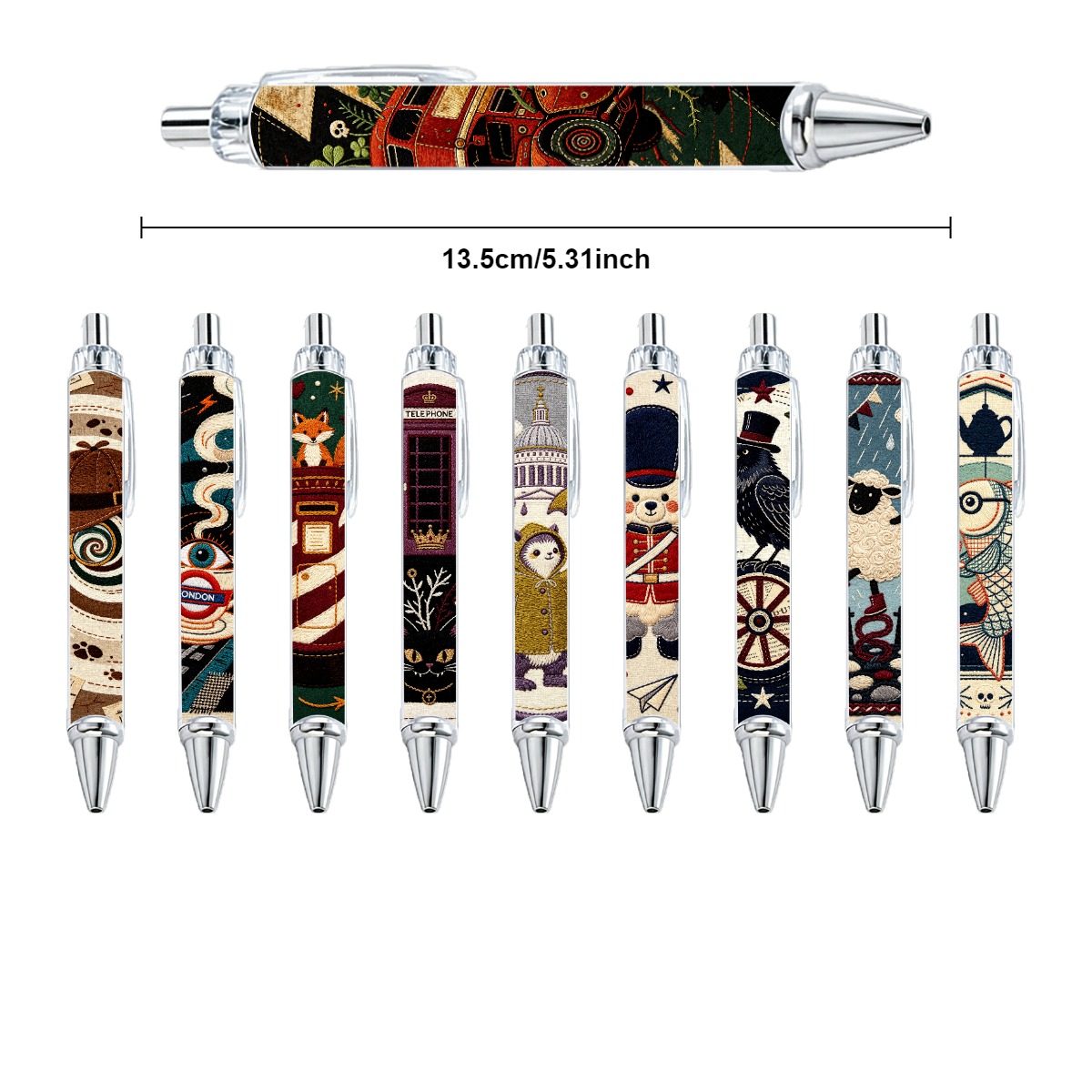 British Weave Texture Neutral Pens