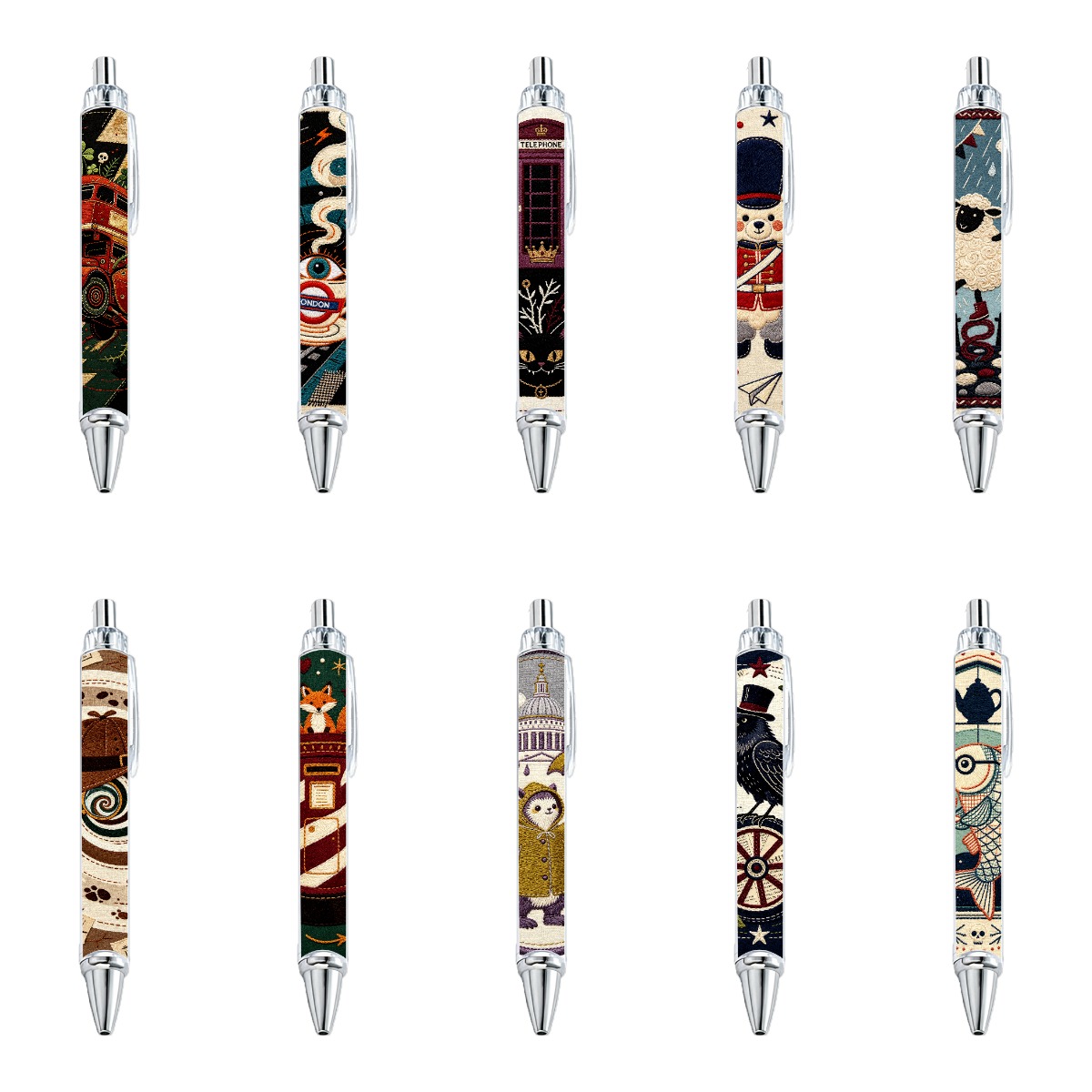 British Weave Texture Neutral Pens