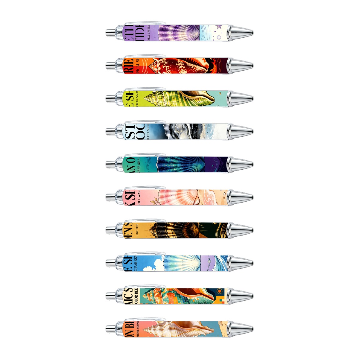 Shell Theme Writing Pens