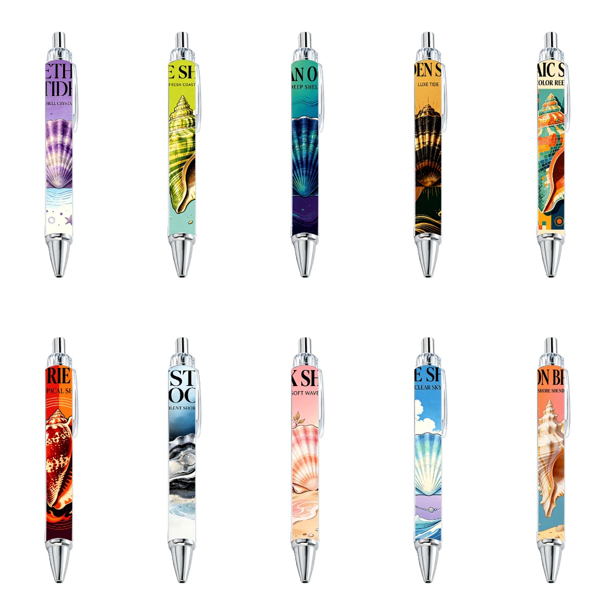 Shell Theme Writing Pens