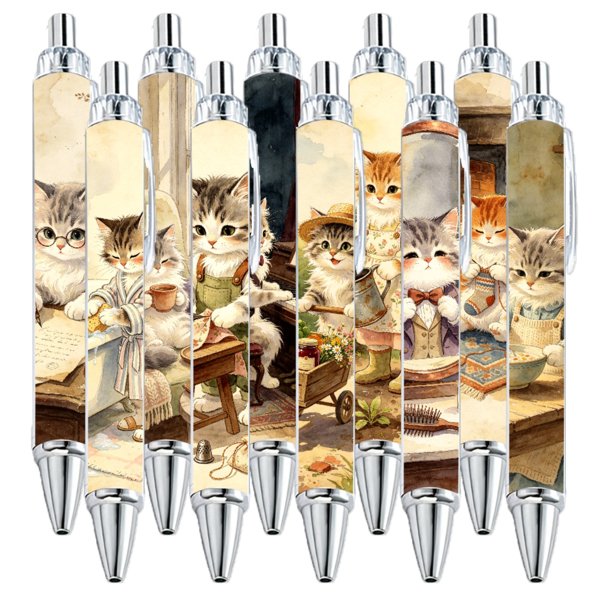 Catfish-themed Neutral Push-Type Writing Pens