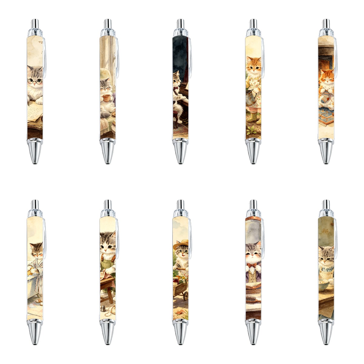 Catfish-themed Neutral Push-Type Writing Pens