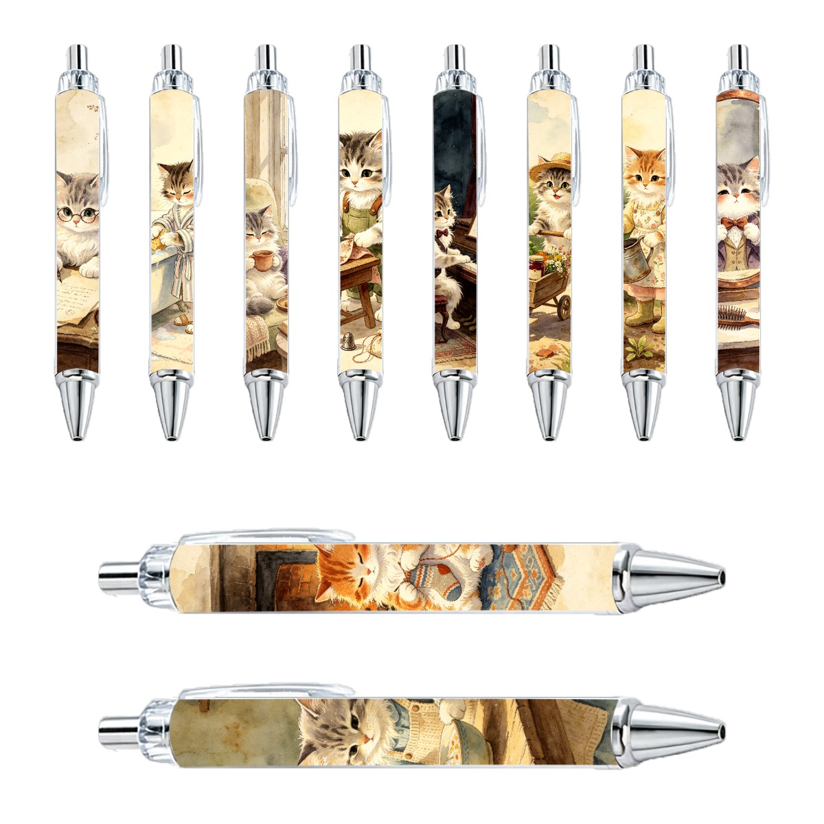 Catfish-themed Neutral Push-Type Writing Pens