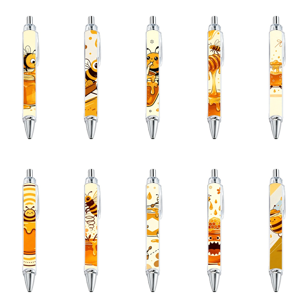 Bee Pollinating Theme Writing Pens