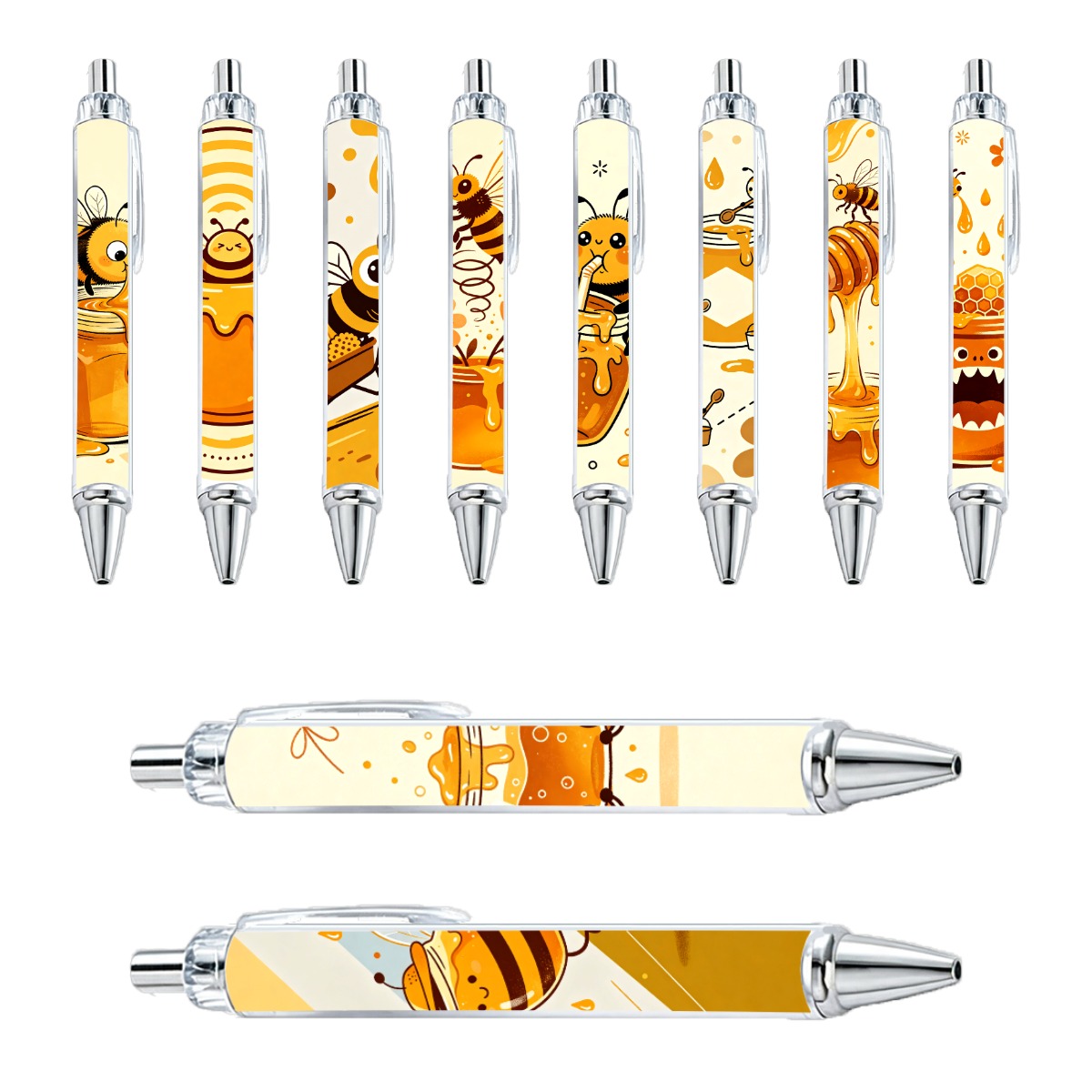 Bee Pollinating Theme Writing Pens