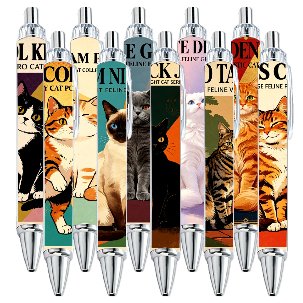 Cat Theme Daily Writing Pens