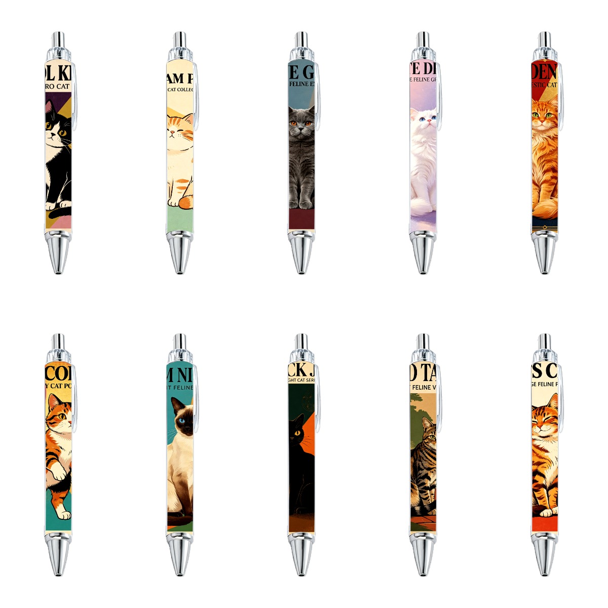 Cat Theme Daily Writing Pens