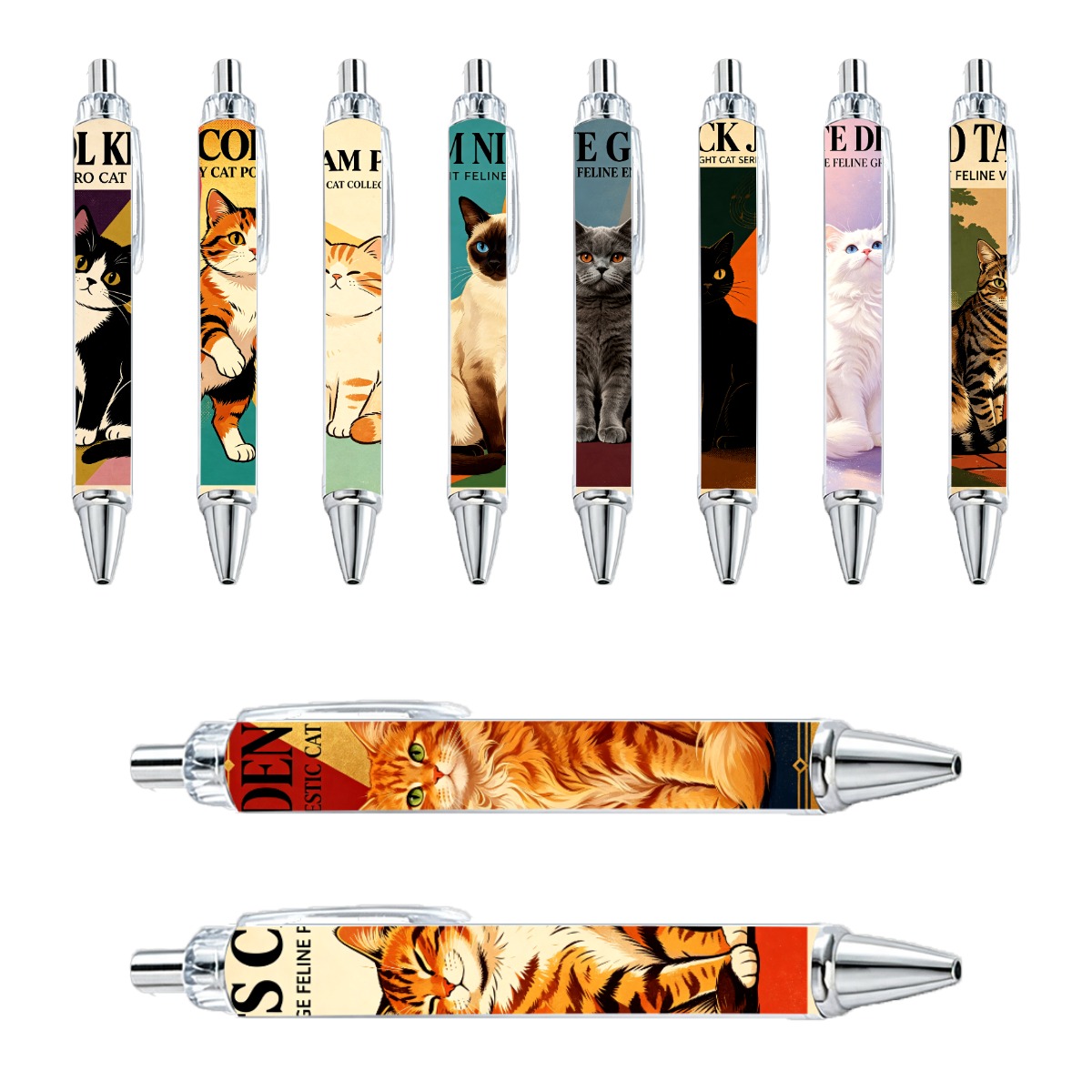 Cat Theme Daily Writing Pens