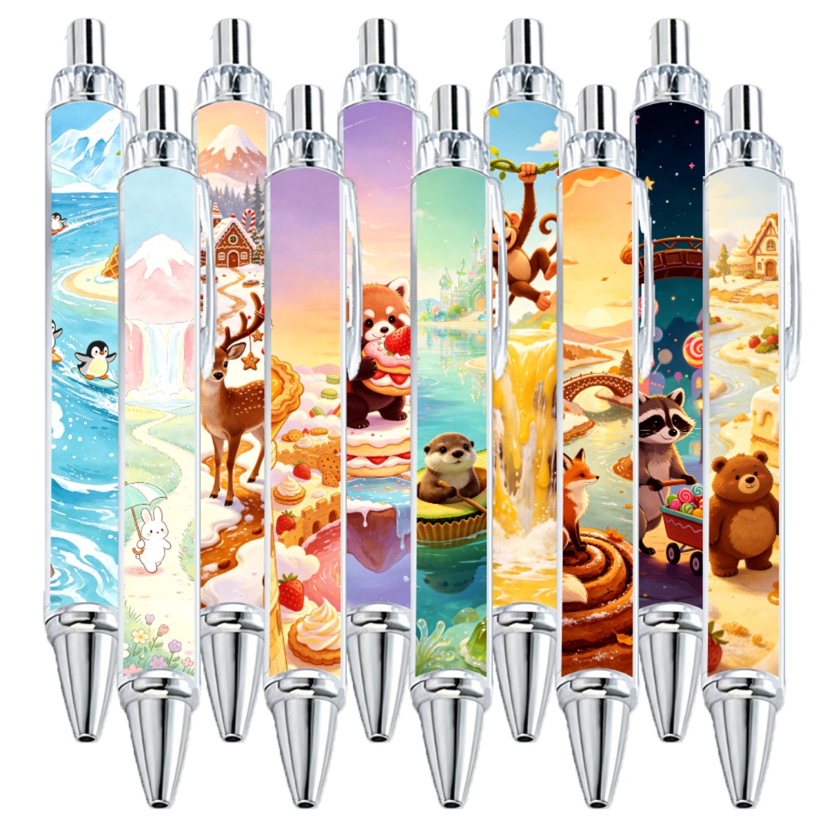 Animal Dessert World Theme Pens