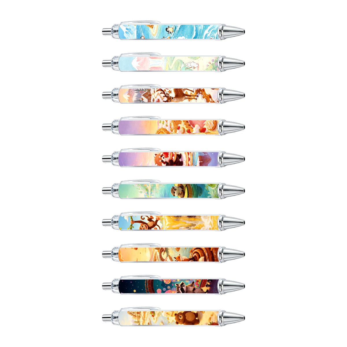 Animal Dessert World Theme Pens