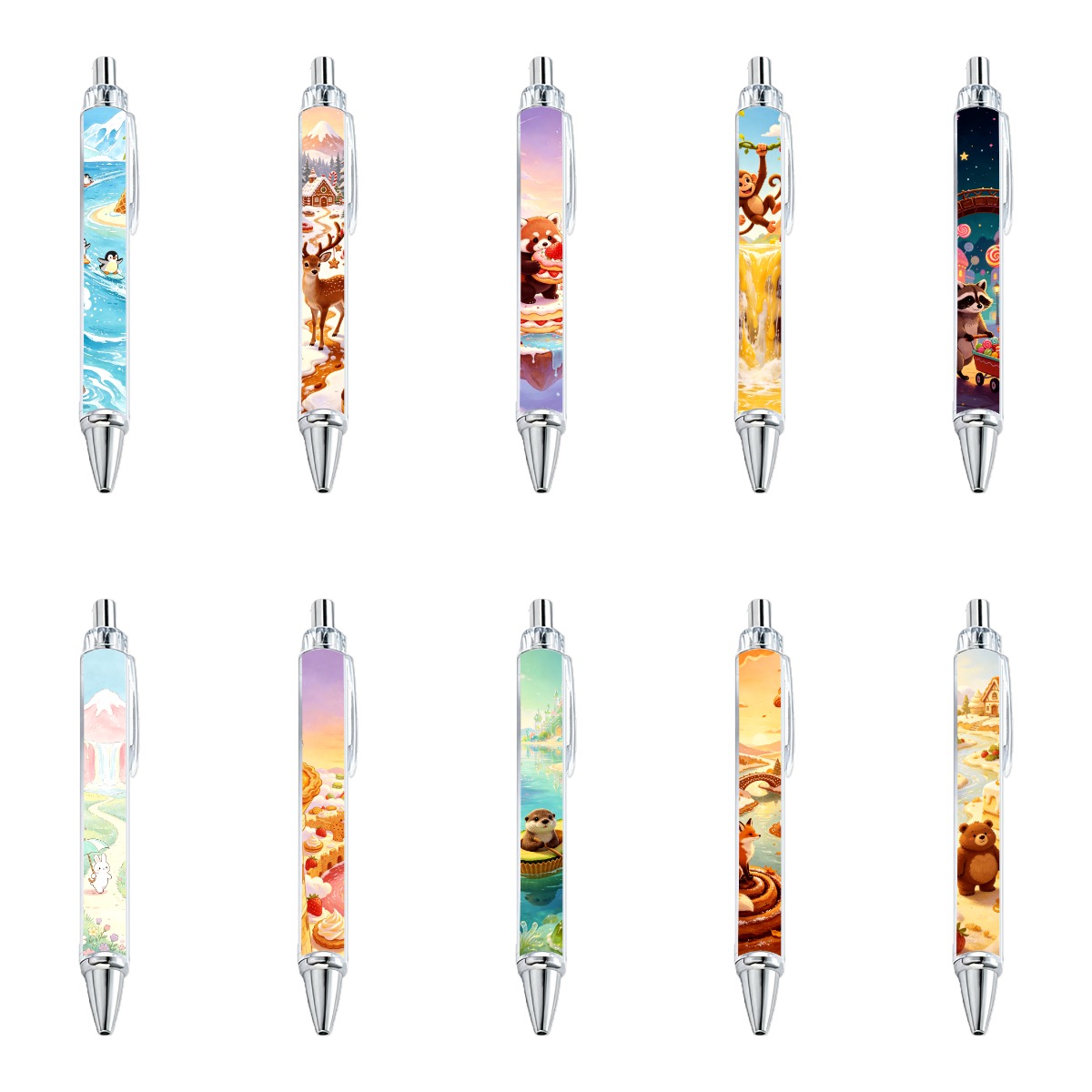 Animal Dessert World Theme Pens
