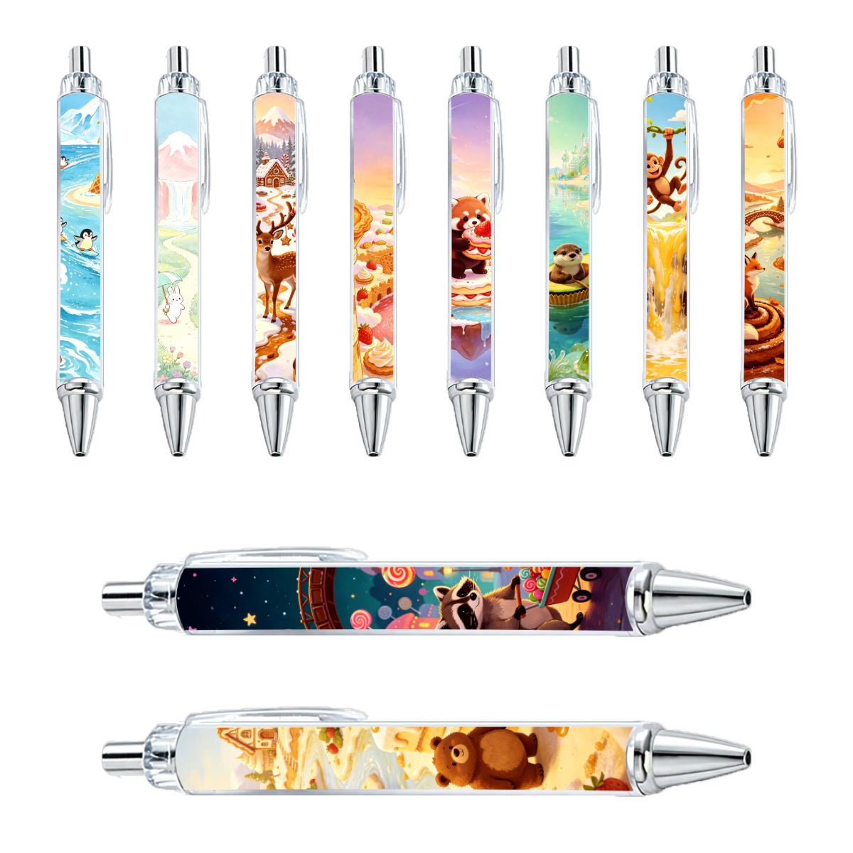 Animal Dessert World Theme Pens