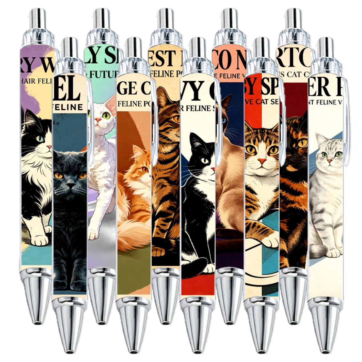 Cat Theme Neutral Pens