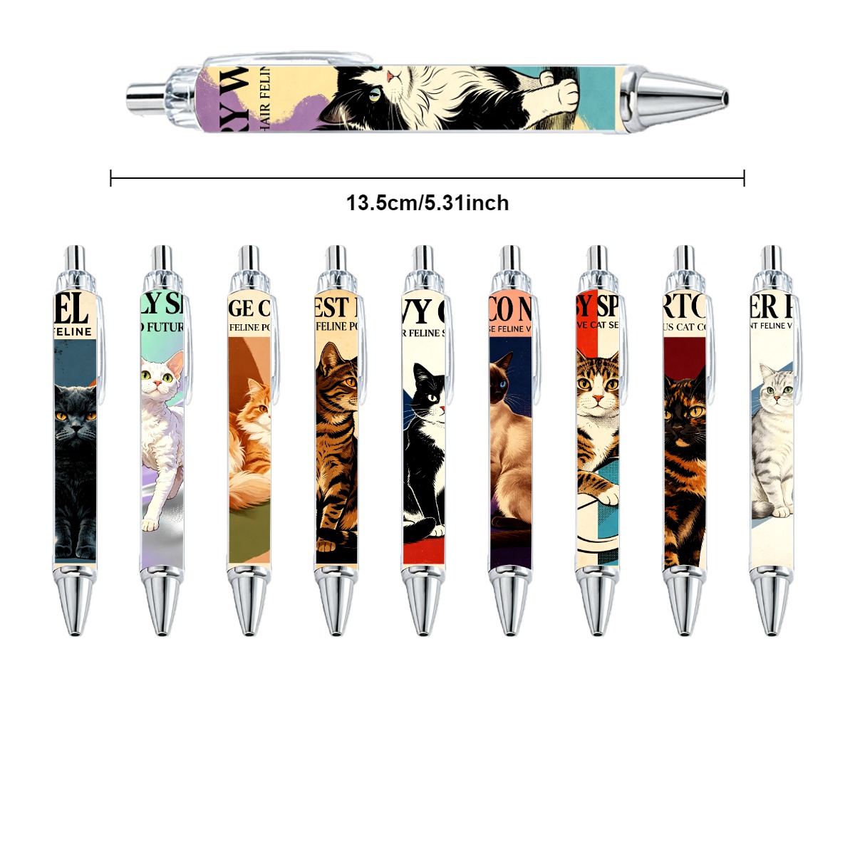 Cat Theme Neutral Pens