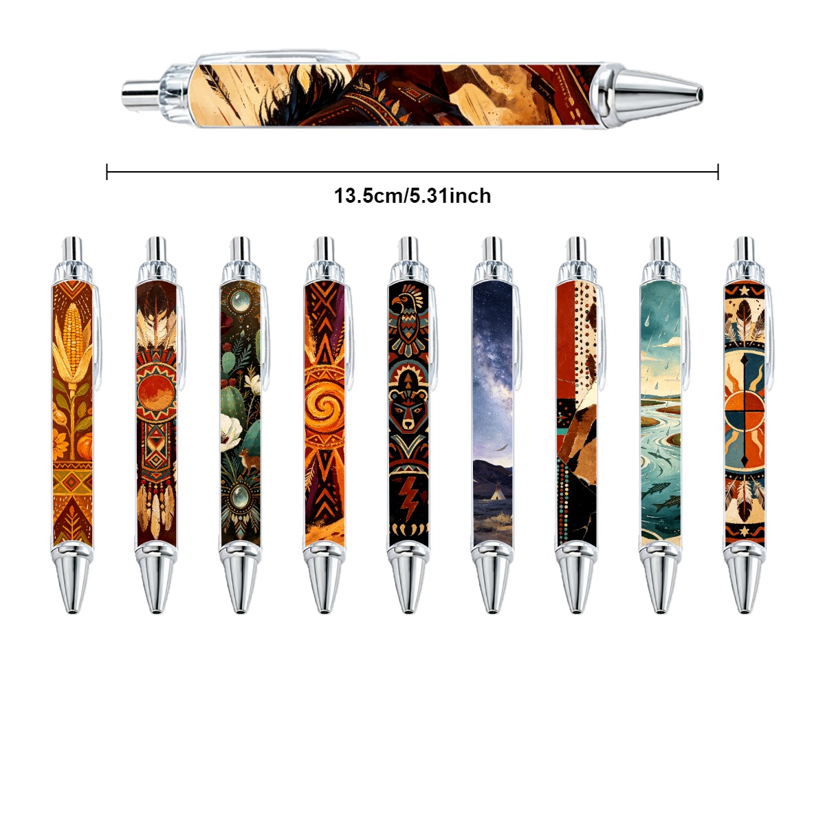 Native Spirit Patterned Gel Pens - 10pc Set