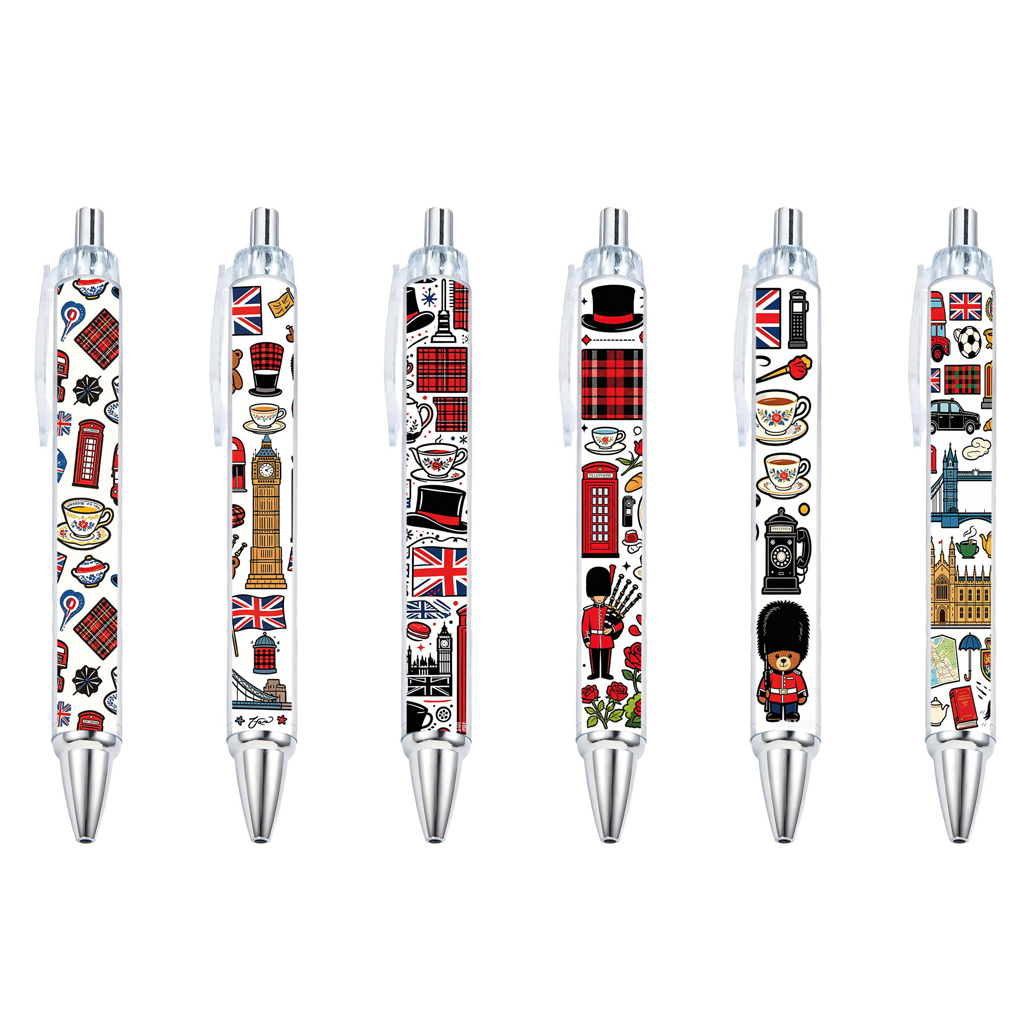 UK Themed Retractable Ballpoint Pens