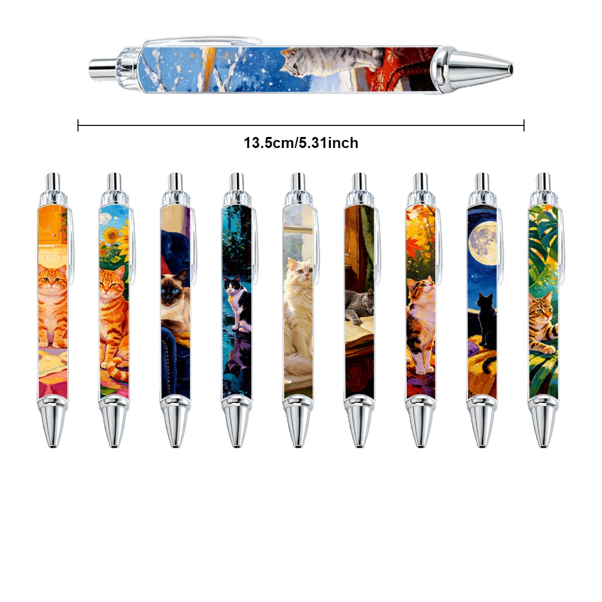 Artistic Cat Gel Pens Set