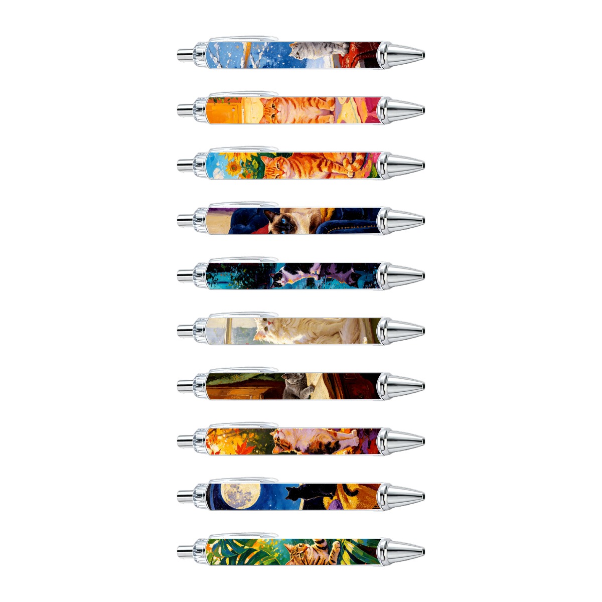 Artistic Cat Gel Pens Set
