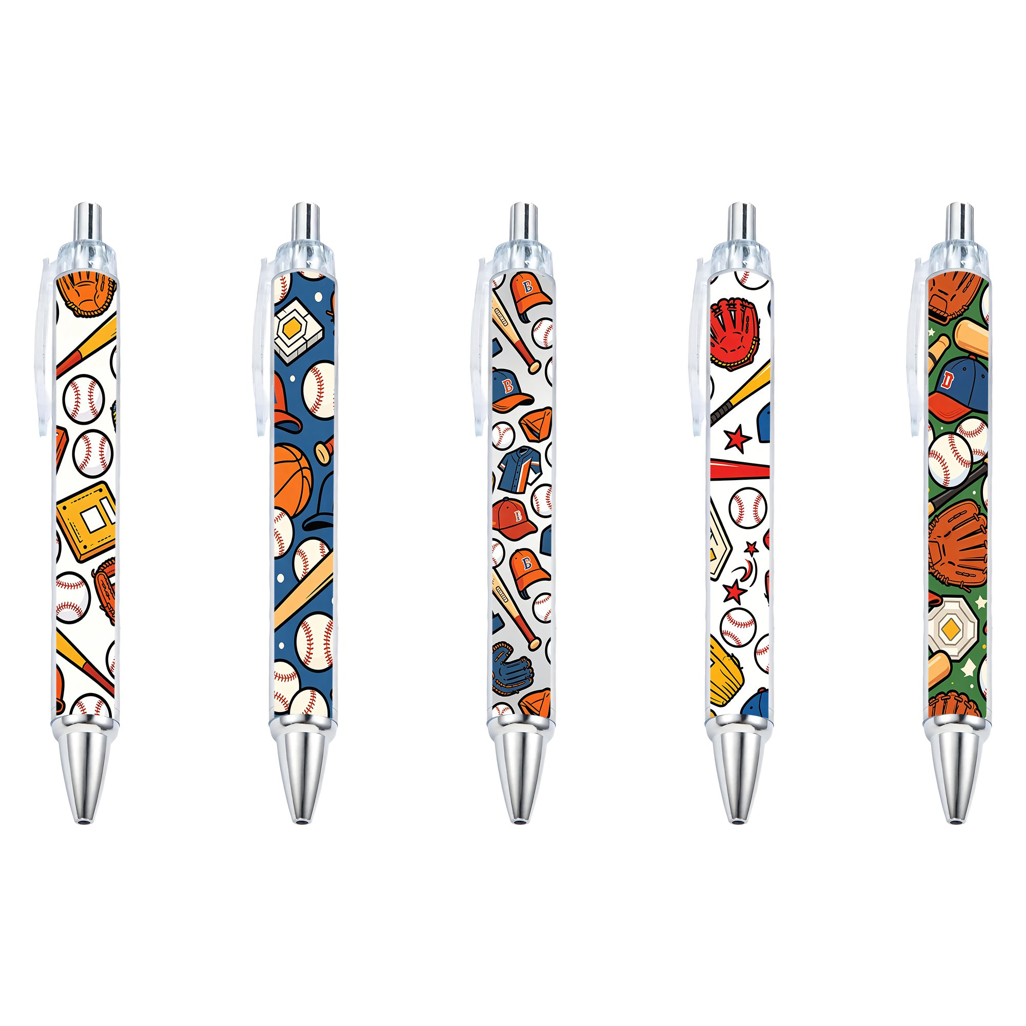 Baseball Theme Ballpoint Pens - 10-Pack