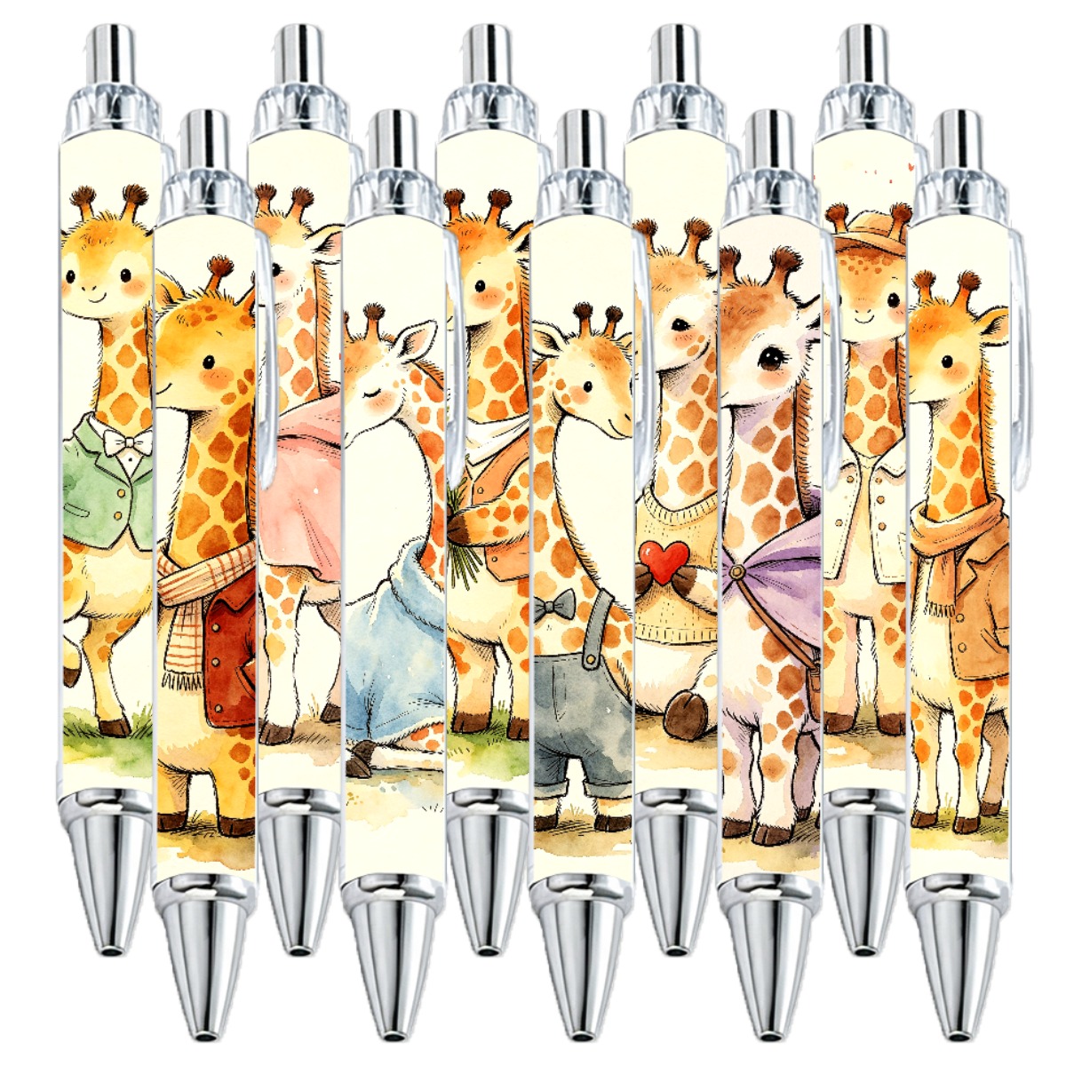Giraffe Themed Neutral Pens