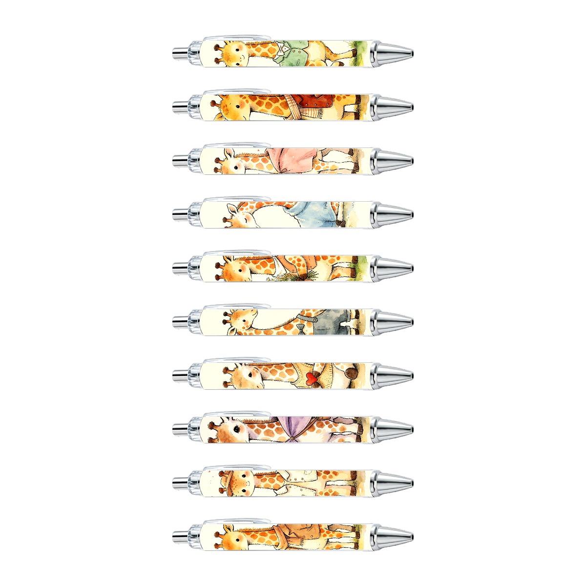 Giraffe Themed Neutral Pens