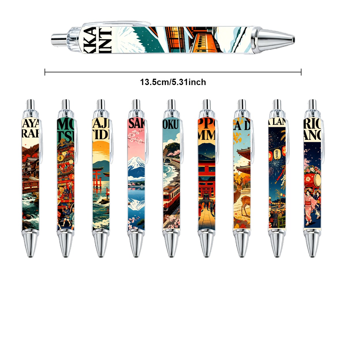 Japanese-style Ukiyo-e Landscape Gel Pen