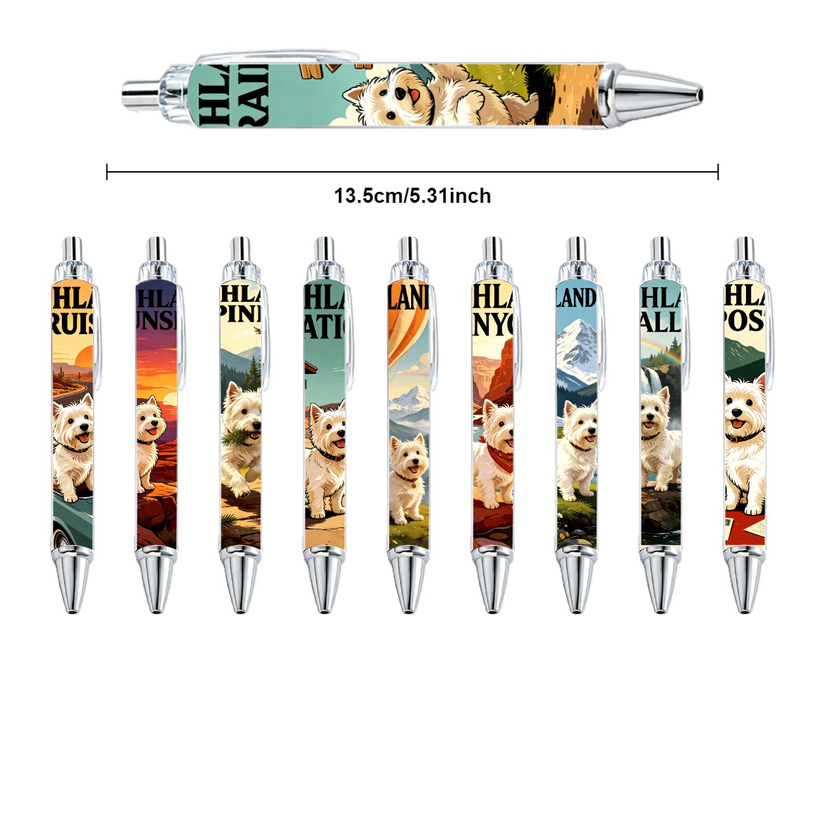 West Highland Theme Neutral Writing Pens
