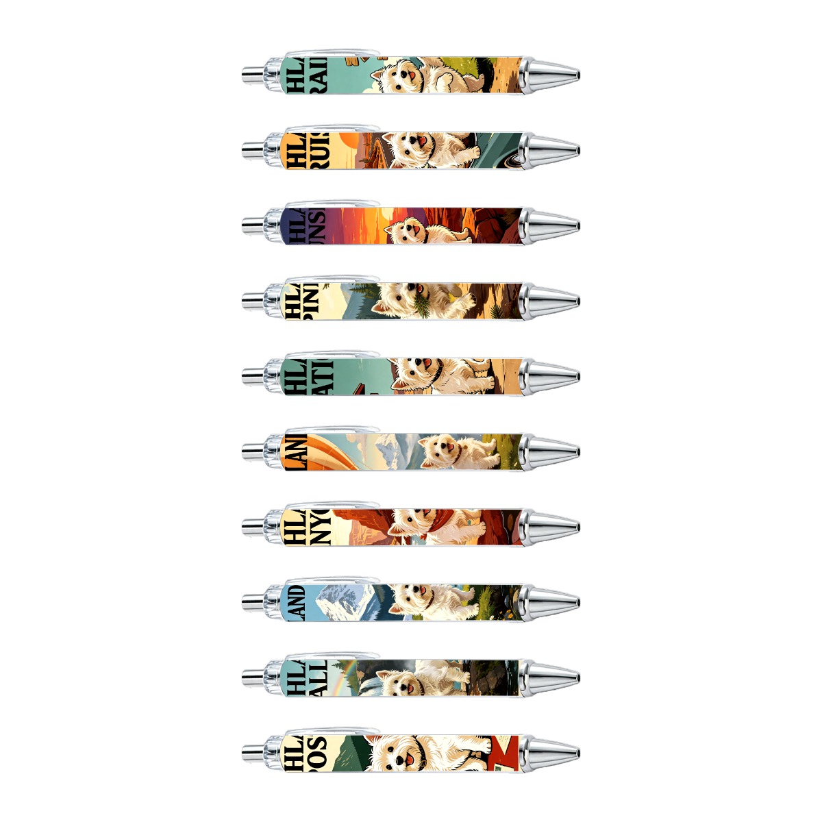 West Highland Theme Neutral Writing Pens