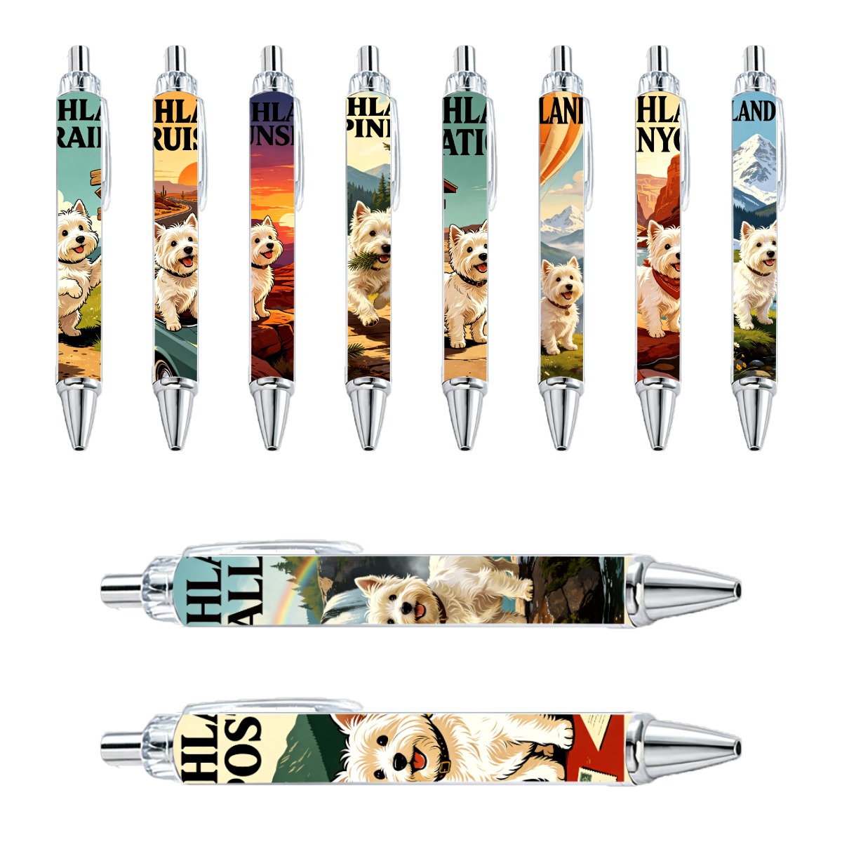 West Highland Theme Neutral Writing Pens