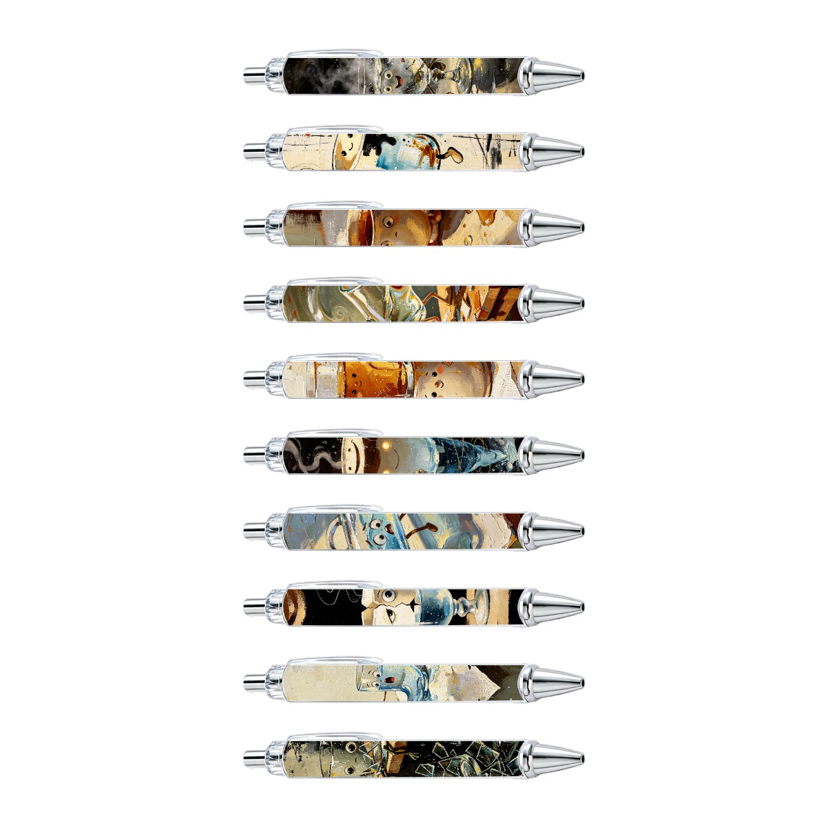 Beverage-Themed Ballpoint Pens - 10-Pack