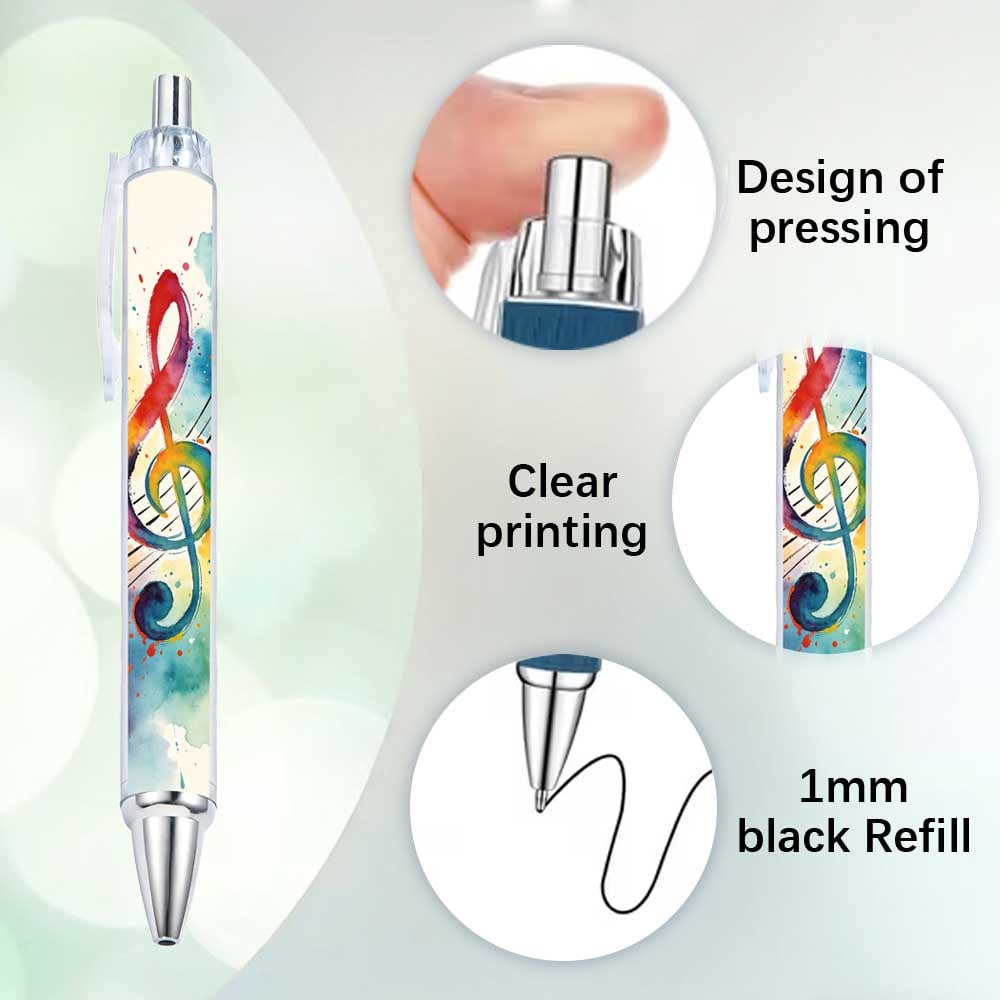 Musical Notes Gel Pens - 10-Pack