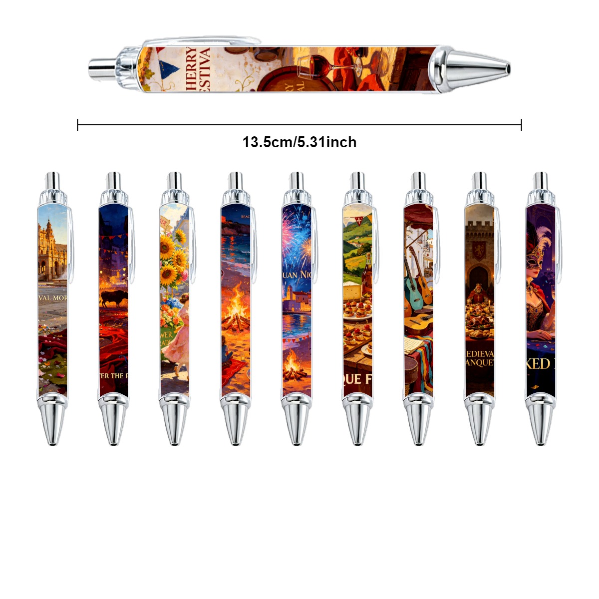 Spanish Festival Gel Pens - 10-Pack