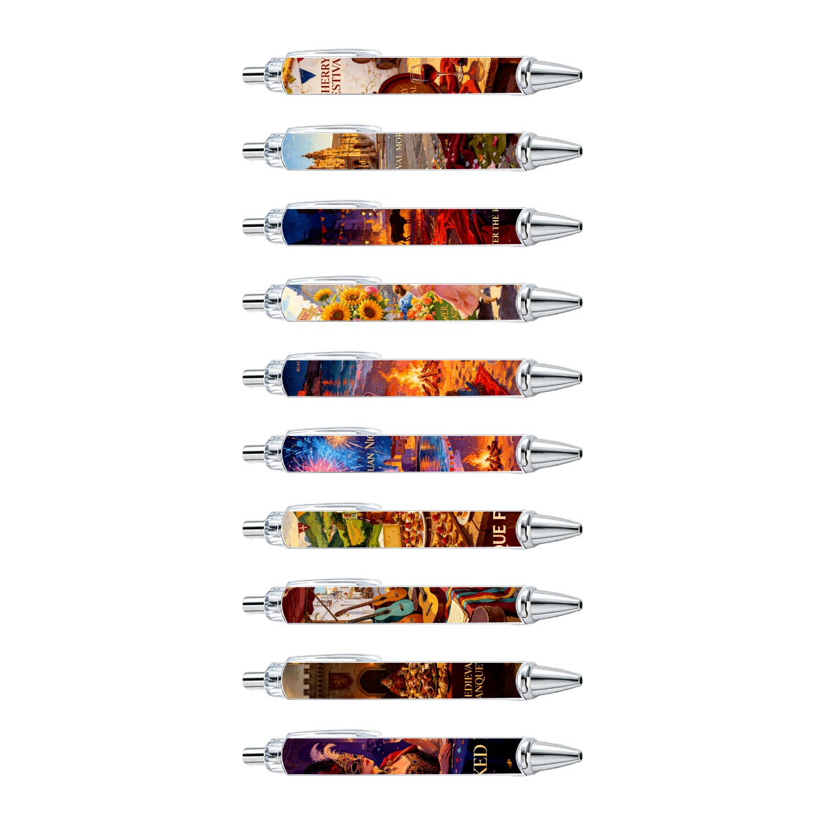 Spanish Festival Gel Pens - 10-Pack