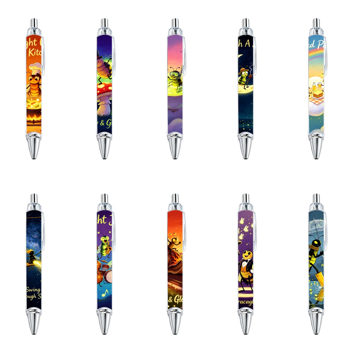 Insect Art Gel Pens - 10-Pack