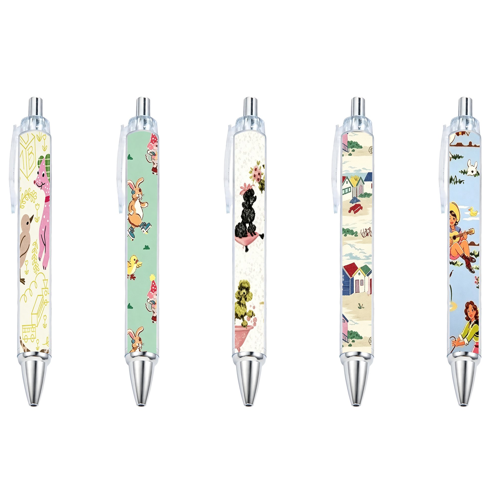 Multi-Patterned Retractable Gel Pens