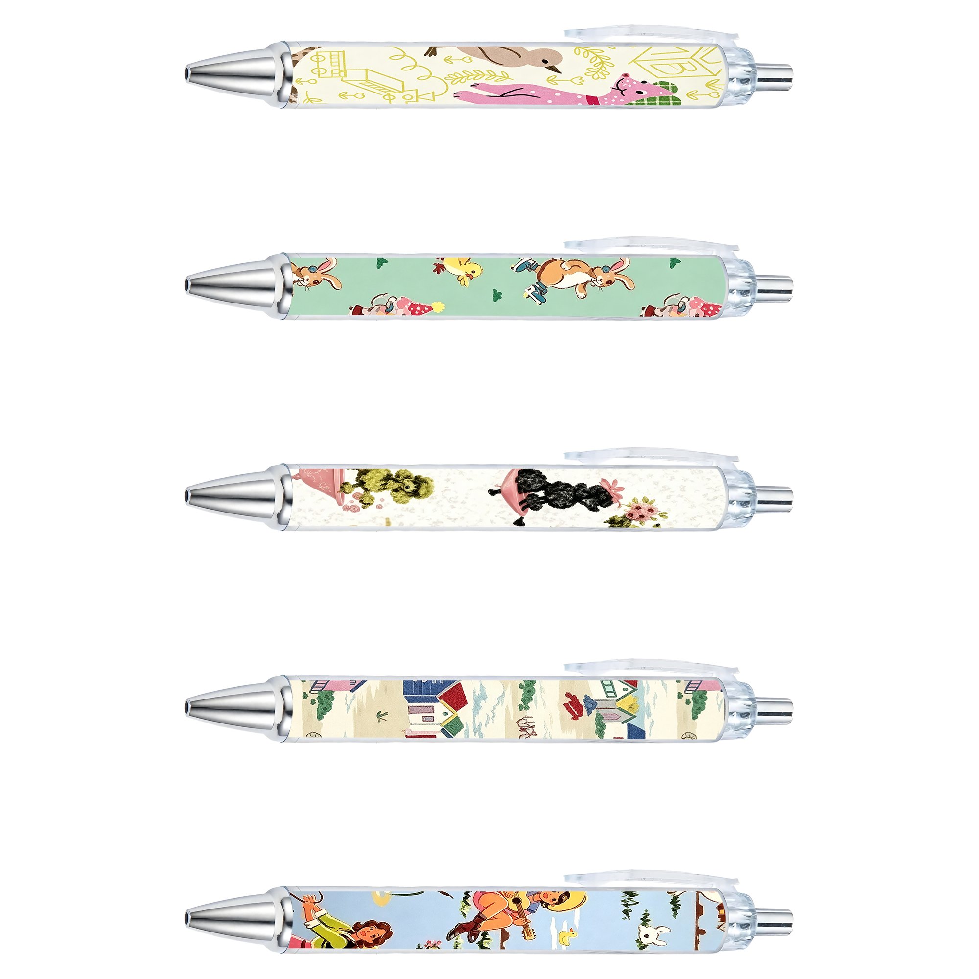 Multi-Patterned Retractable Gel Pens