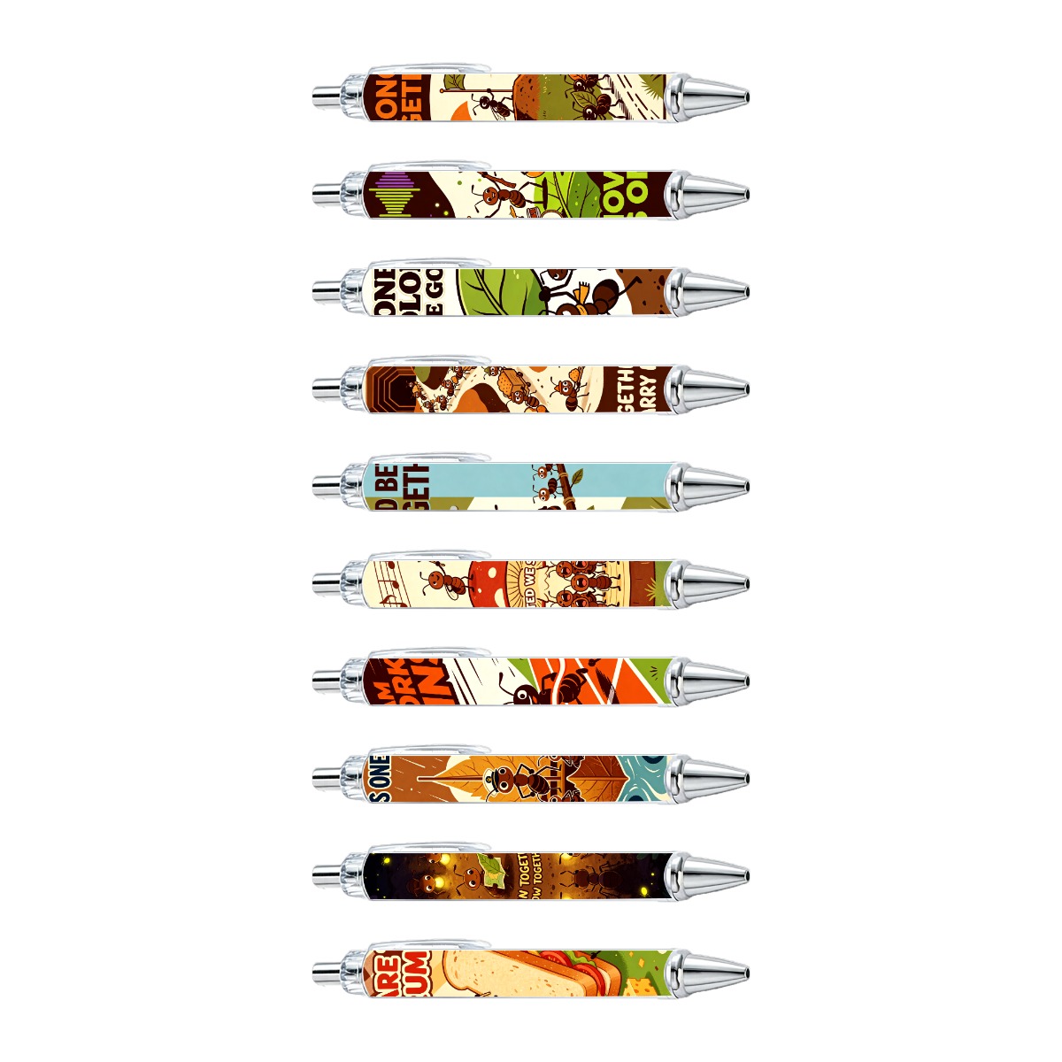 Ant-Themed Trendy Gel Pens - 10-Pack