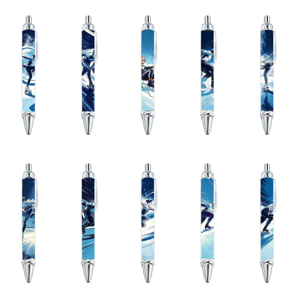 Ice Sports Illustration Pens - 10-Pack
