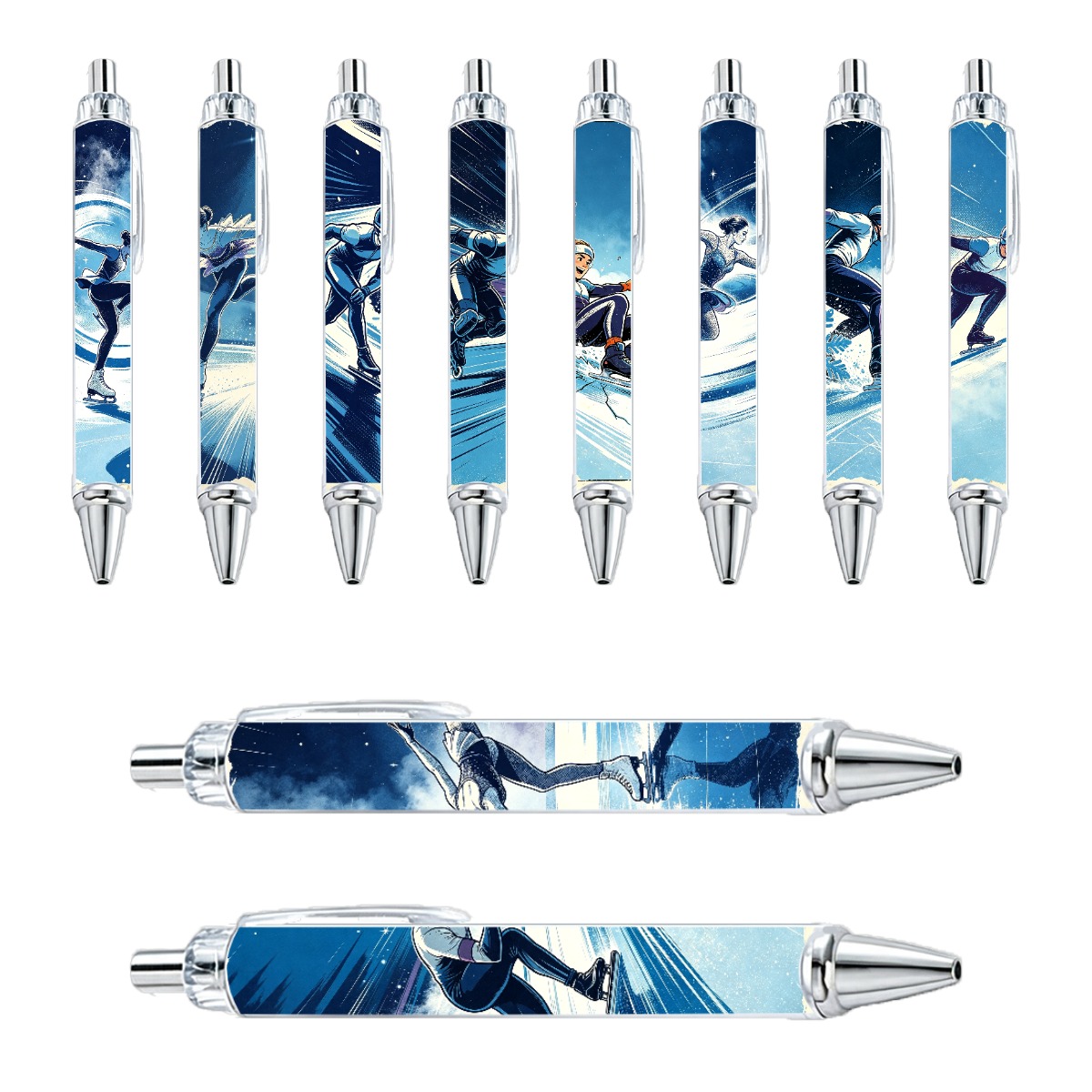 Ice Sports Illustration Pens - 10-Pack