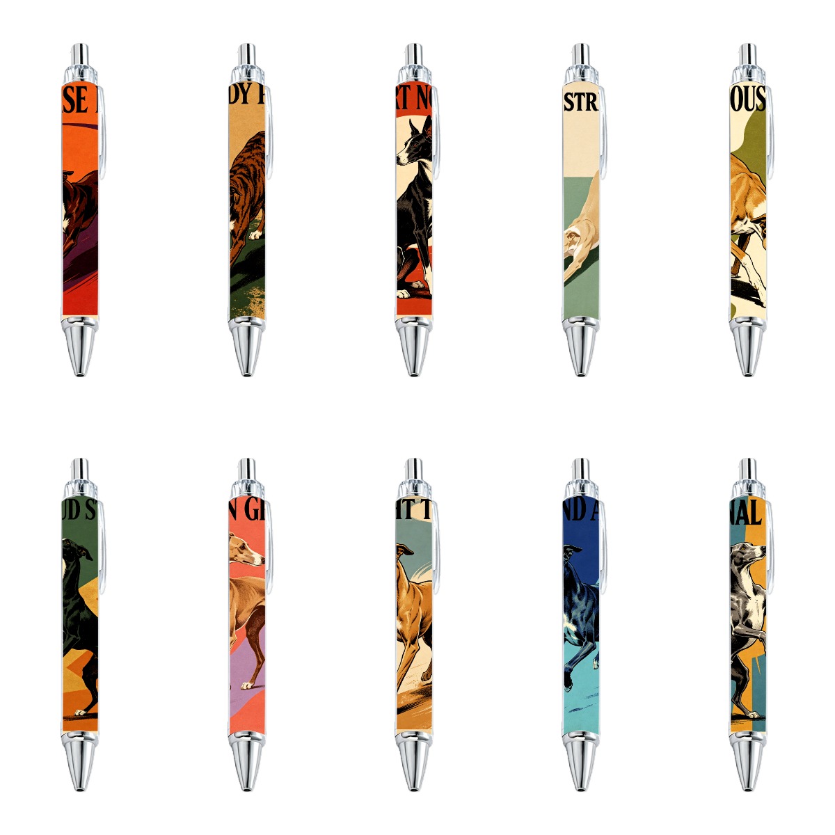 Greyhound Art Pens - 10-Pack