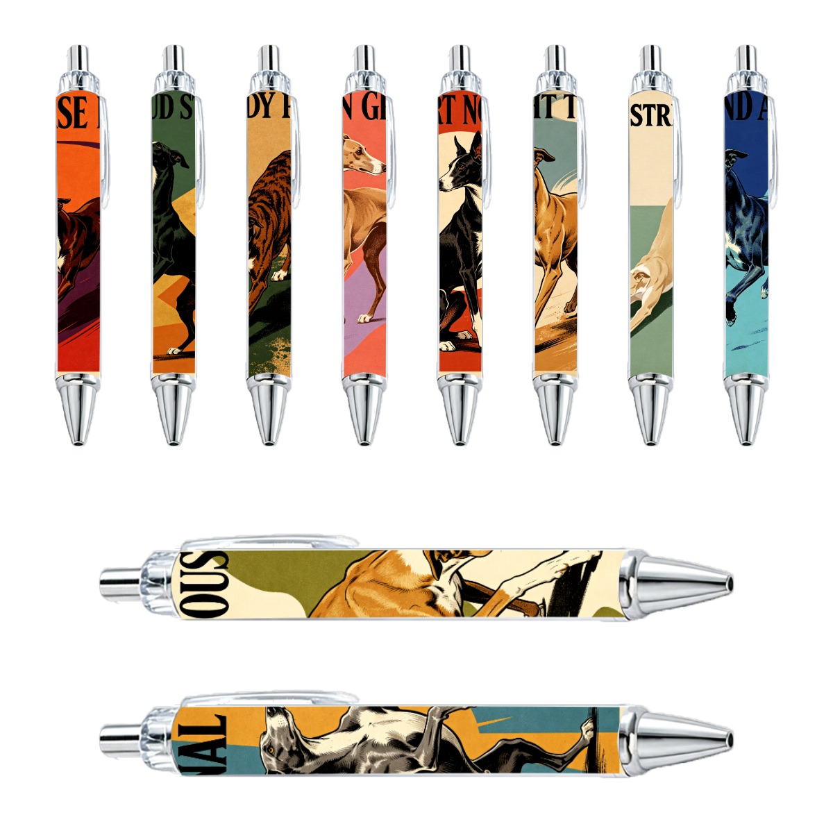 Greyhound Art Pens - 10-Pack
