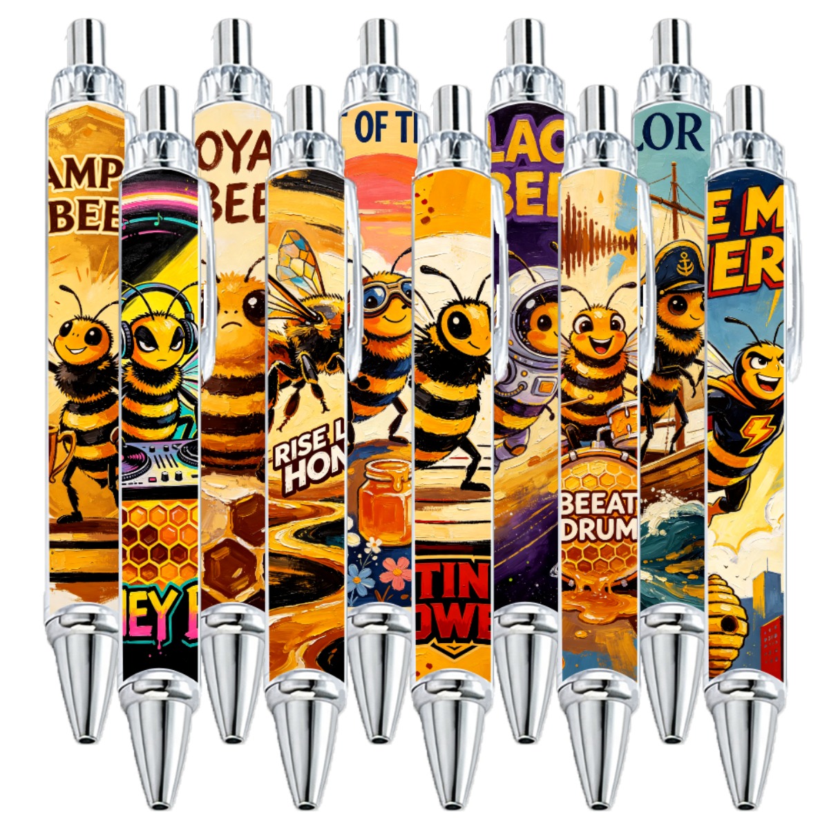 Bee Art Gel Pens - 10-Pack