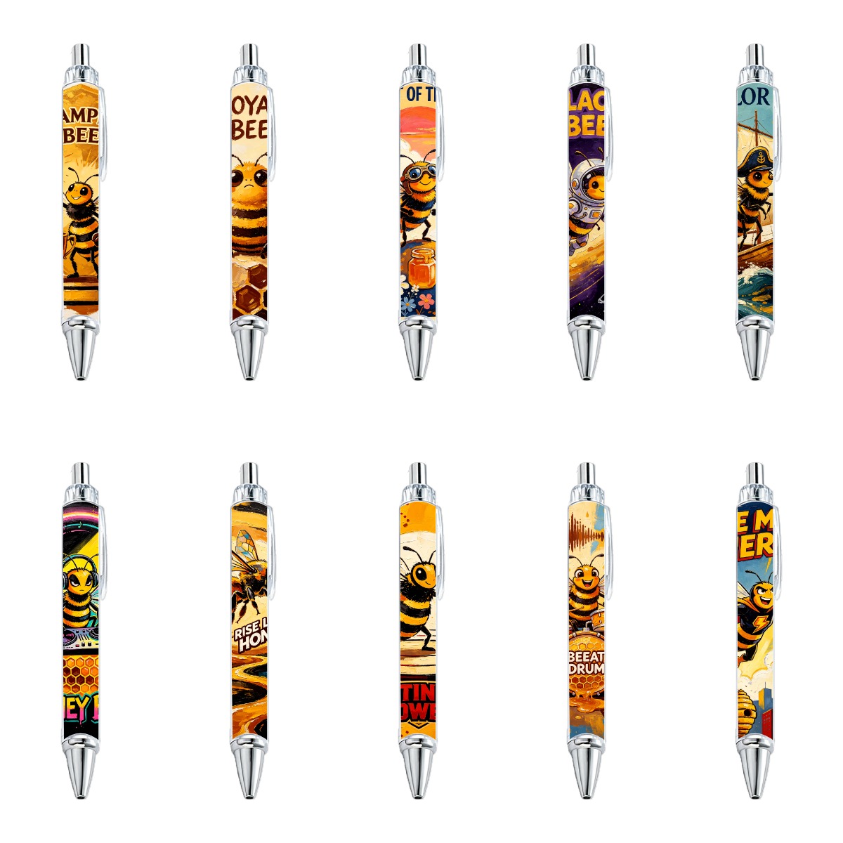 Bee Art Gel Pens - 10-Pack