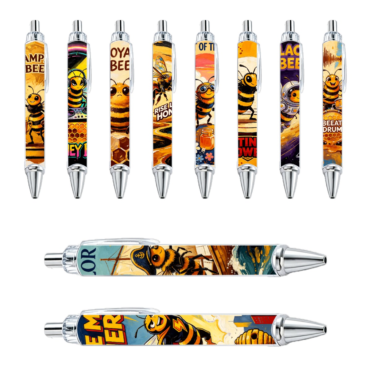 Bee Art Gel Pens - 10-Pack