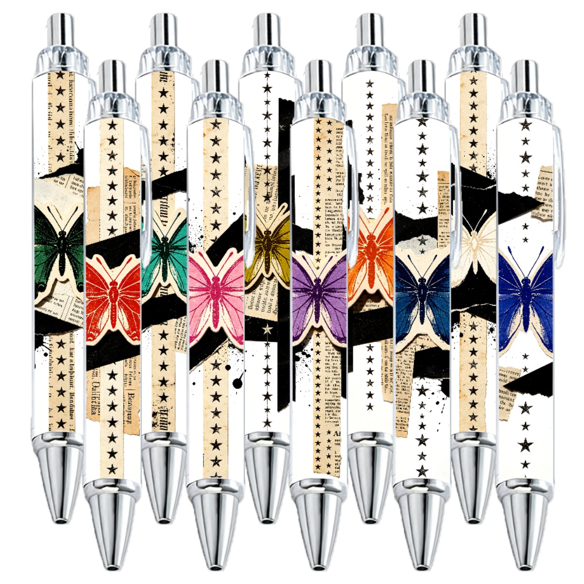 Butterfly Artistry Gel Pens - 10-Pack
