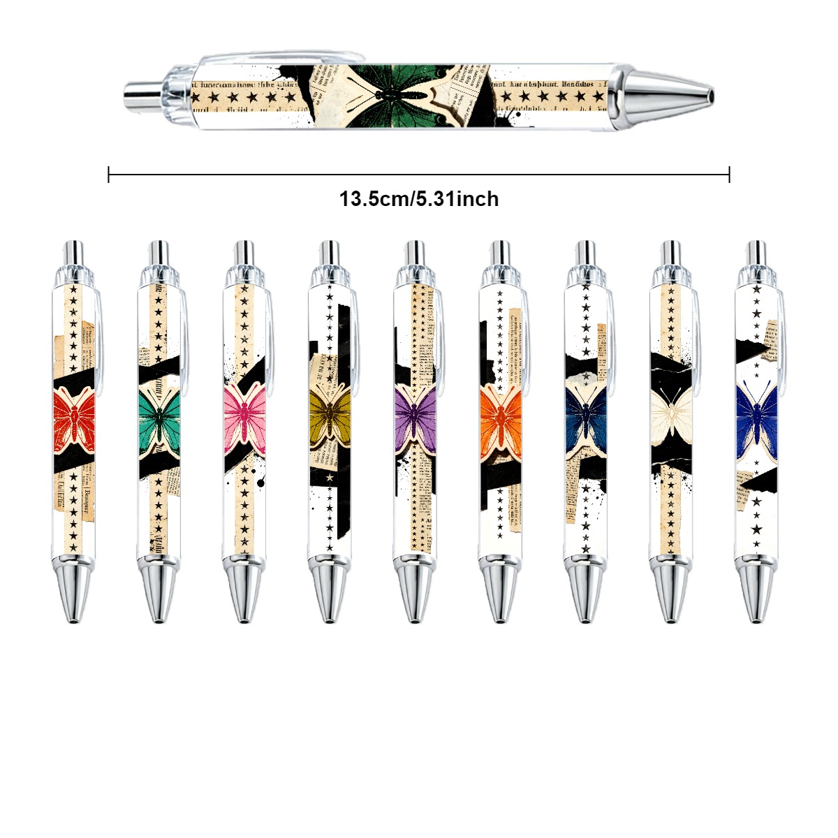 Butterfly Artistry Gel Pens - 10-Pack