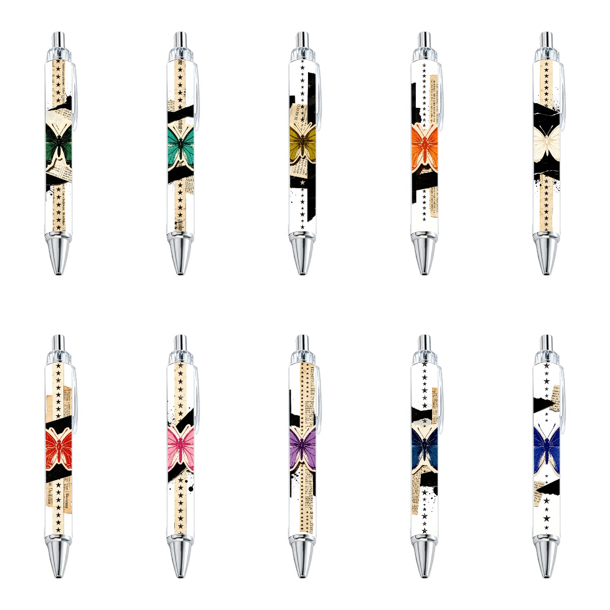 Butterfly Artistry Gel Pens - 10-Pack