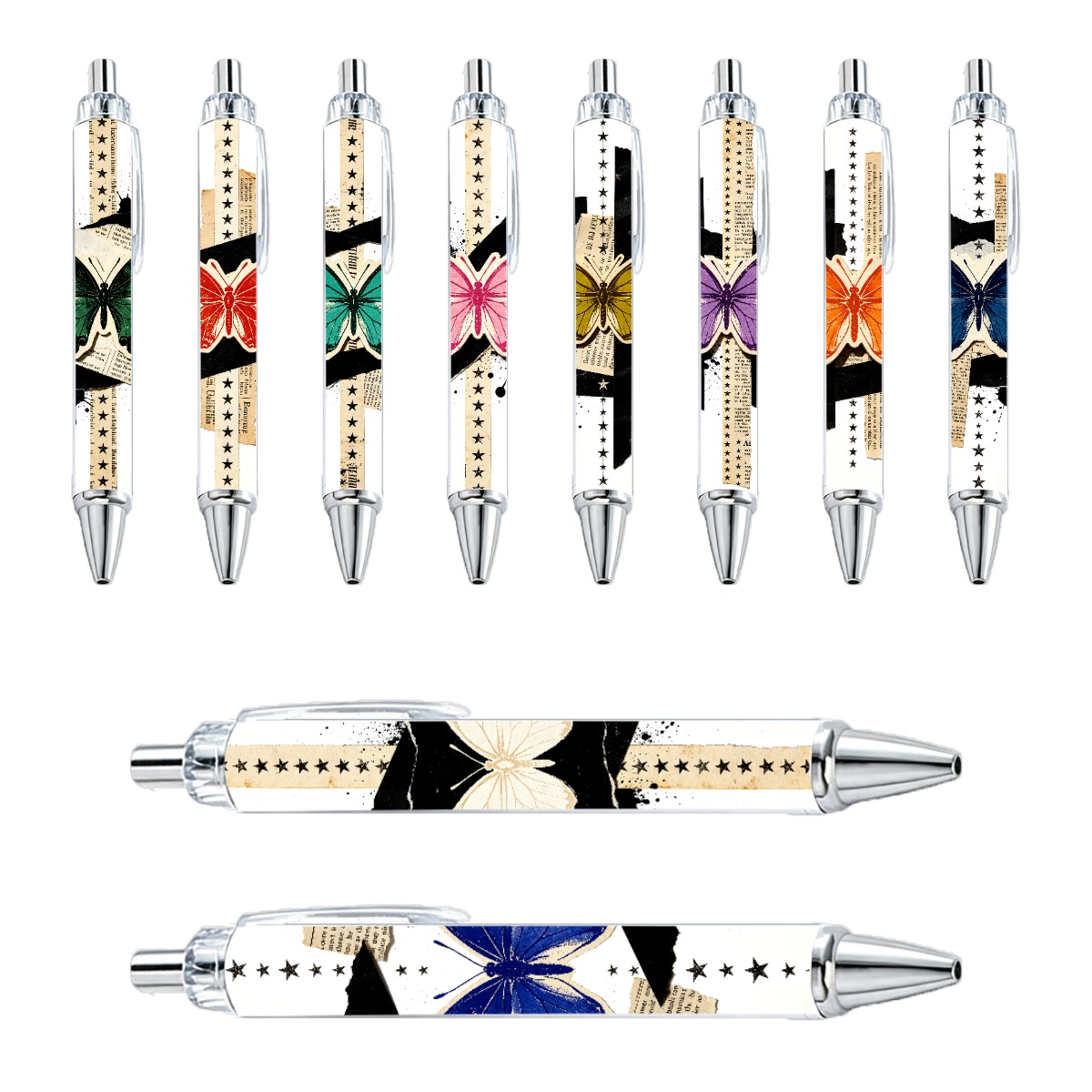 Butterfly Artistry Gel Pens - 10-Pack