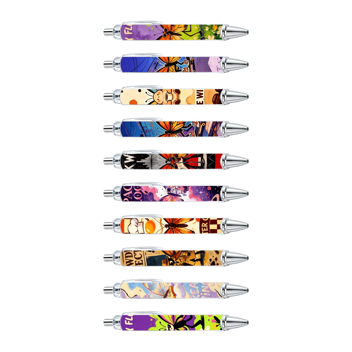 Butterfly Collage Gel Pens - 10-Pack