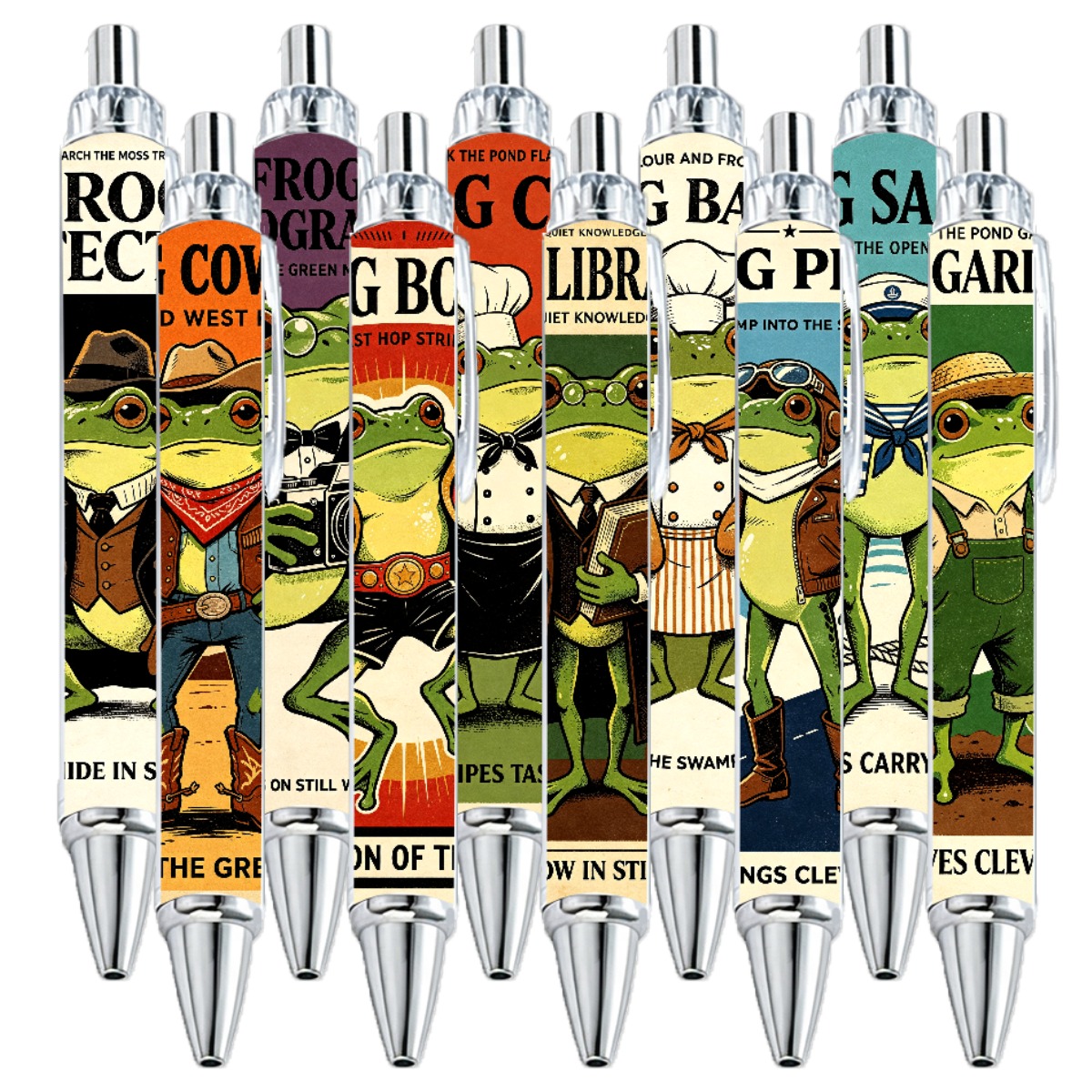Frog Character Pens - 10-Pack